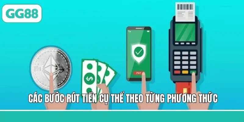 Các bước rút tiền cụ thể theo từng phương thức